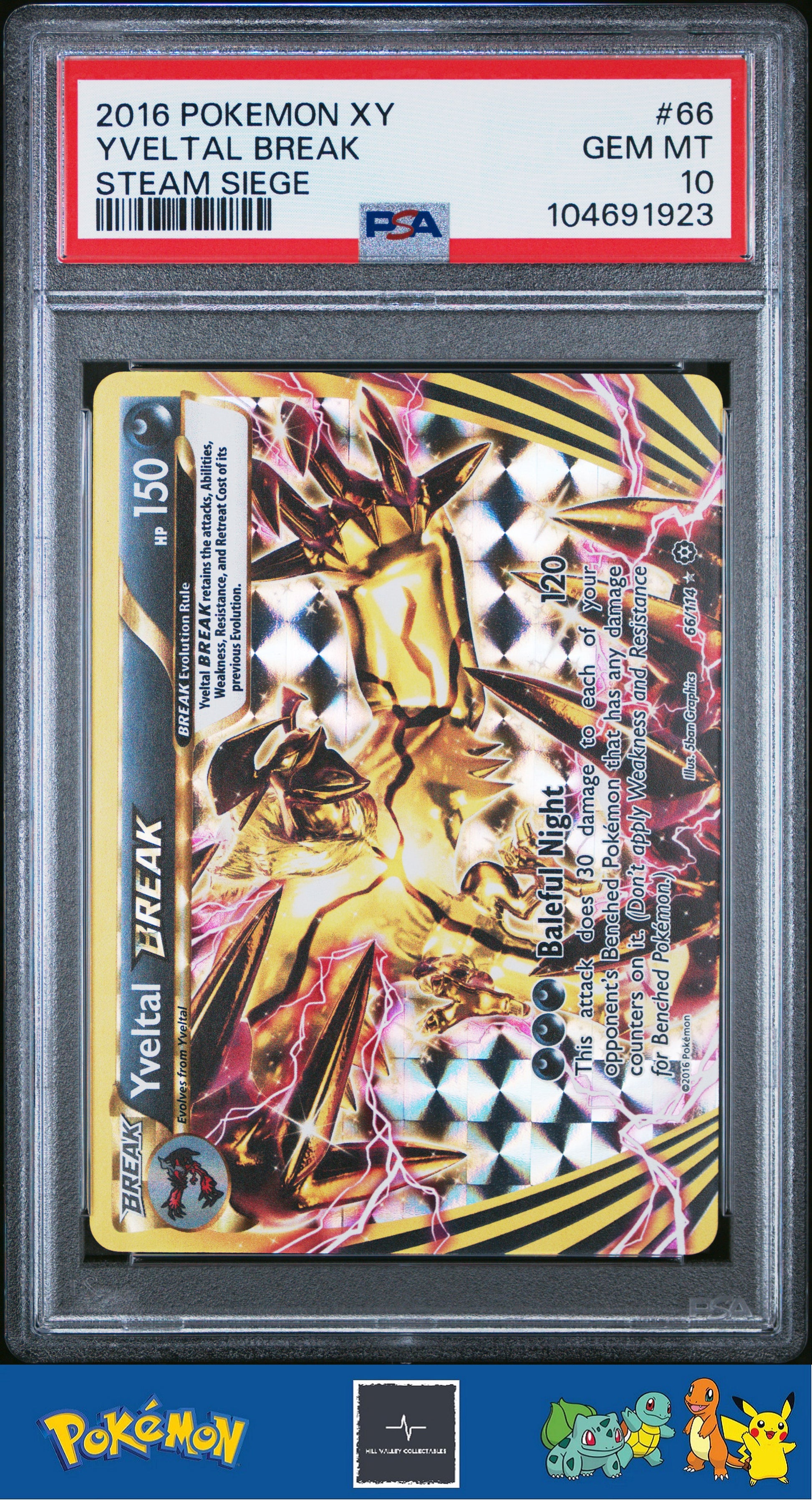 2016 Pokemon XY Steam Siege 66/114 Yveltal BREAK PSA 10