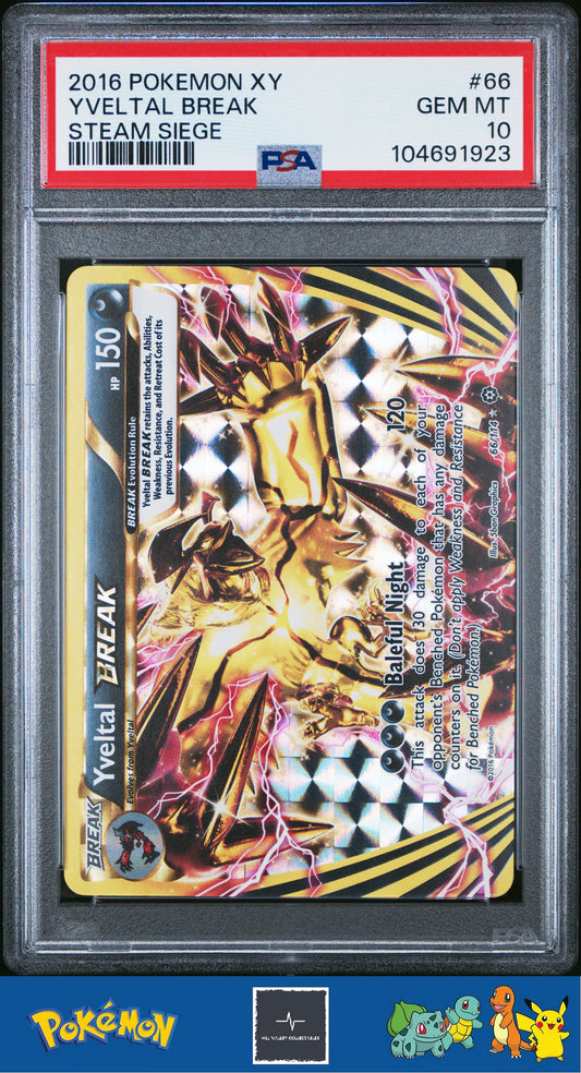 2016 Pokemon XY Steam Siege 66/114 Yveltal BREAK PSA 10