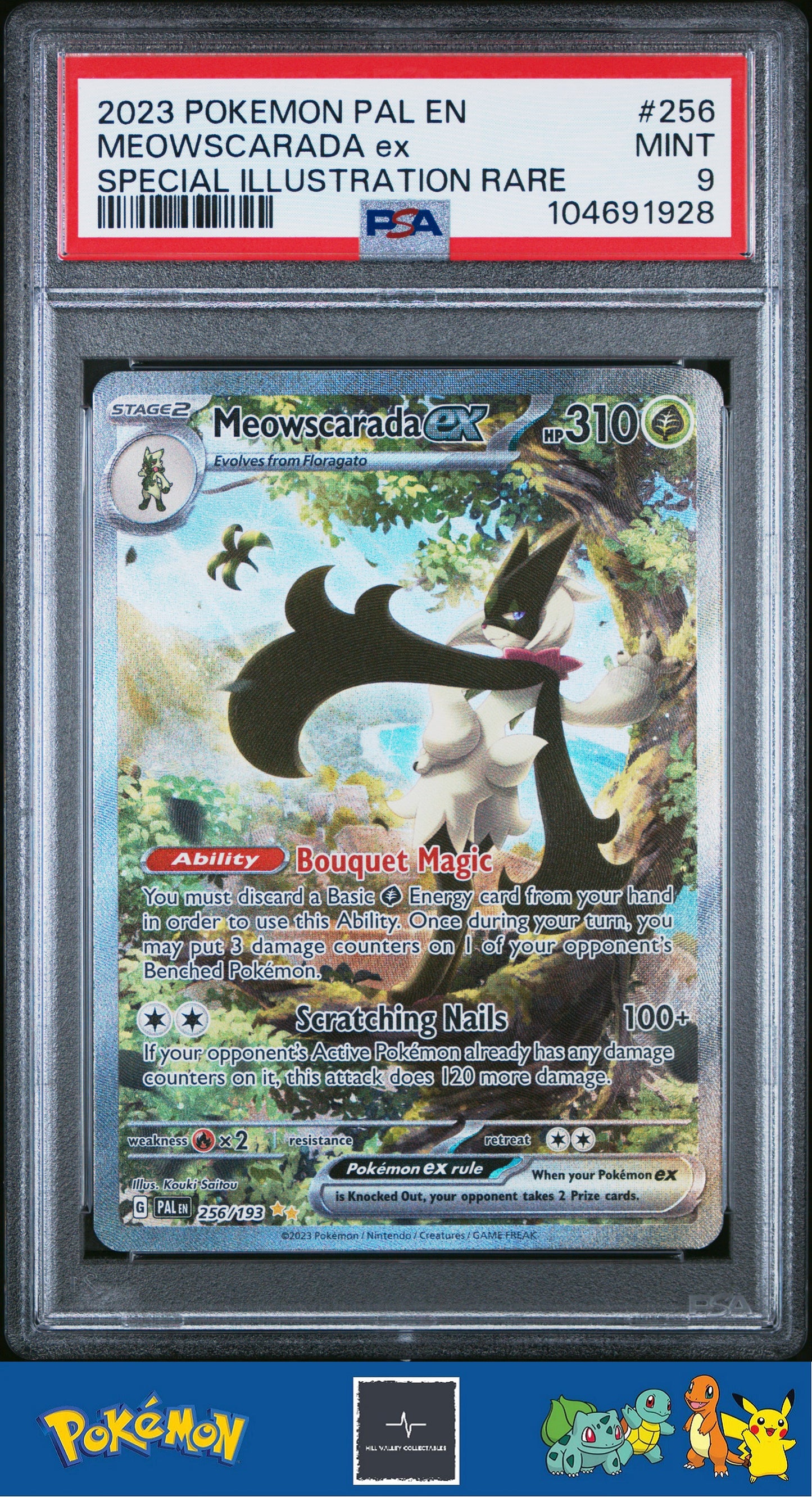 2023 Pokemon PALen Paldea Evolved 256/193 Meowscarada EX PSA 9