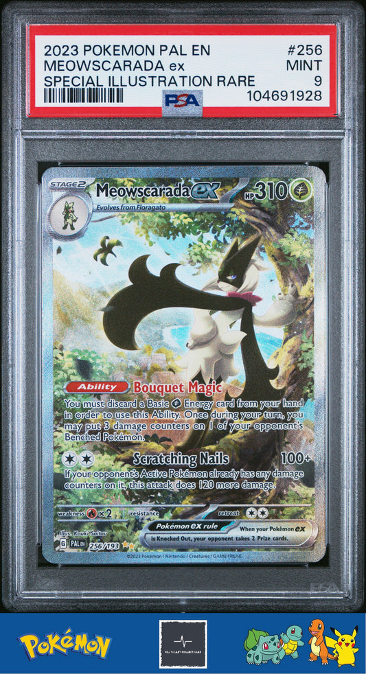 2023 Pokemon PALen Paldea Evolved 256/193 Meowscarada EX PSA 9