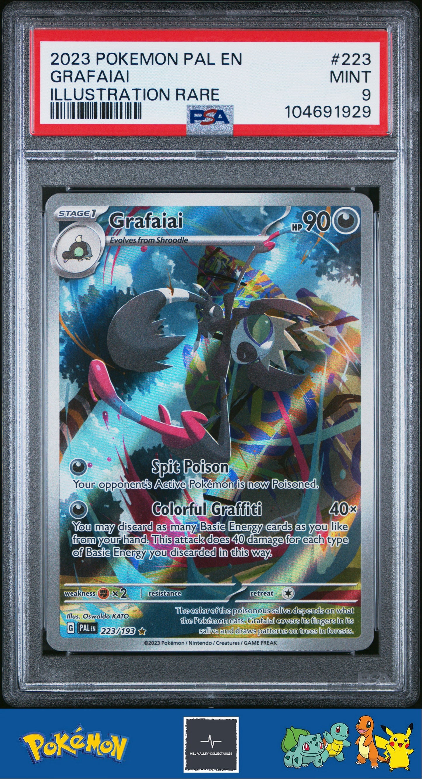 2023 Pokemon PALen Paldea Evolved 223/193 Grafaiai PSA 9
