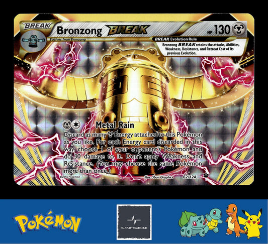 2016 Pokemon XY Fates Collide 62/124 Bronzong BREAK