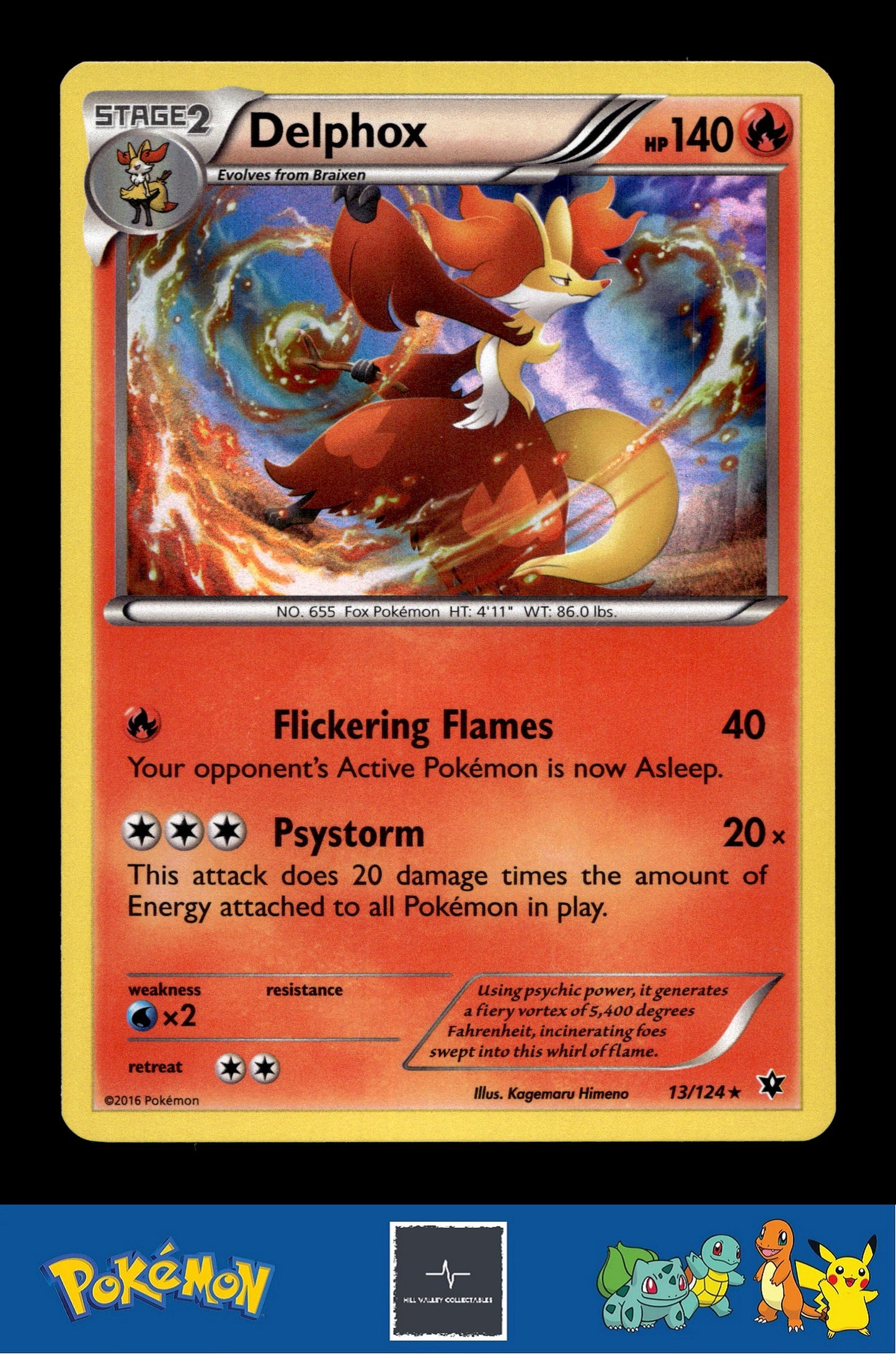 2016 Pokemon XY Fates Collide 13/124 Delphox