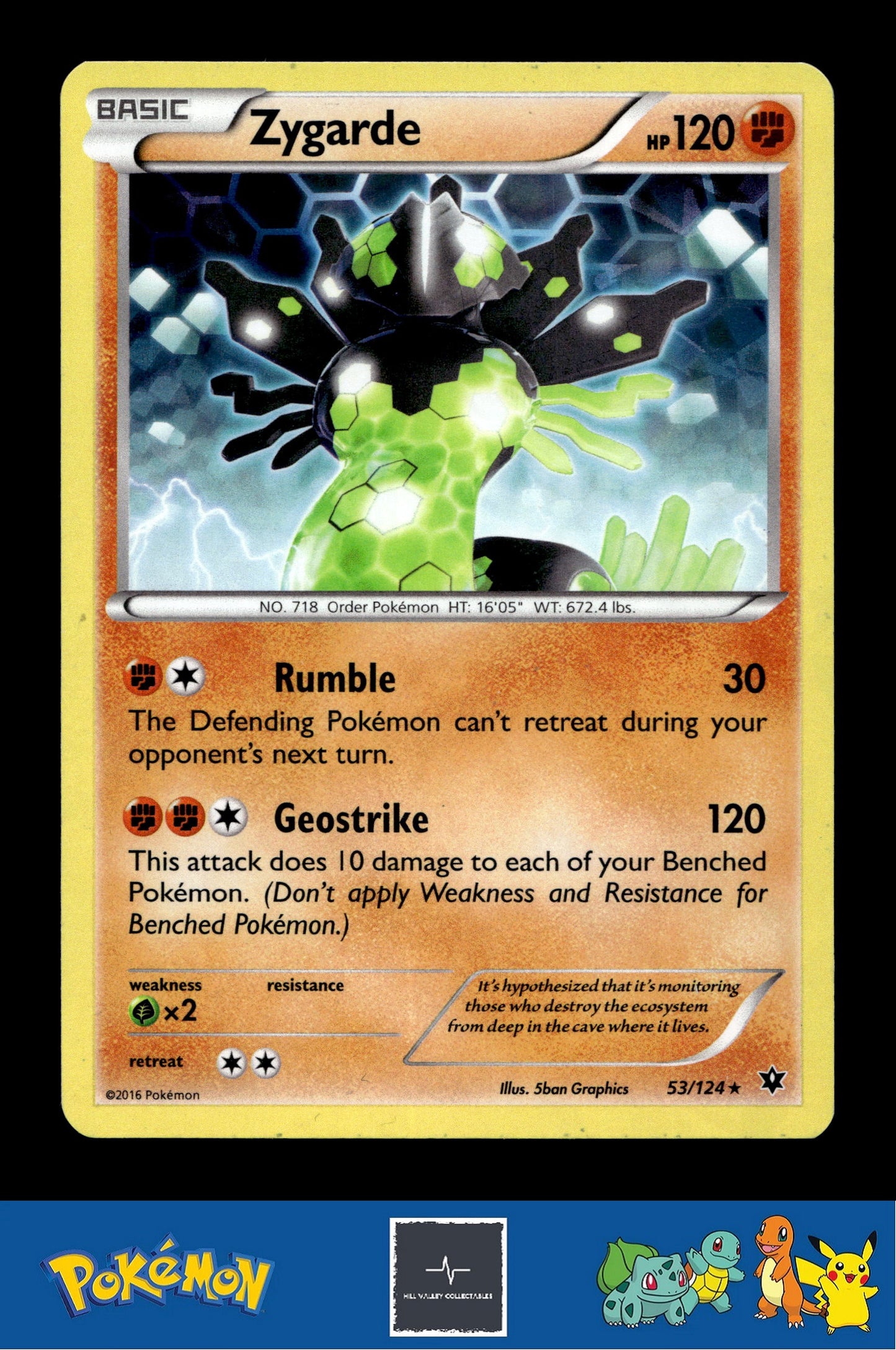 2016 Pokemon XY Fates Collide 53/124 Zygarde Cracked Ice Holo