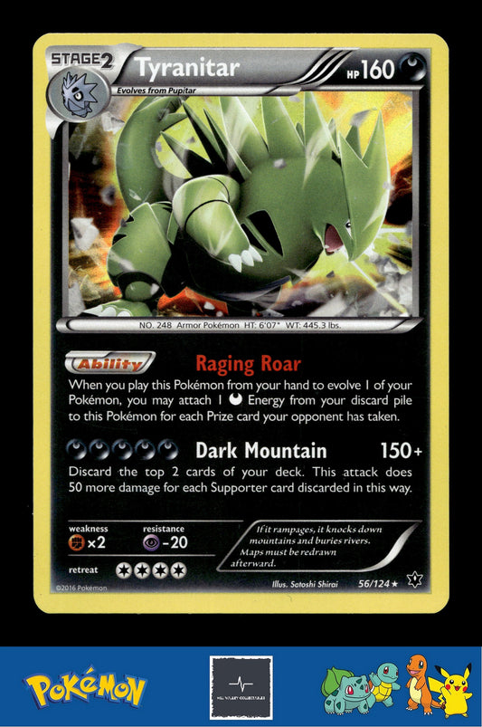 2016 Pokemon XY Fates Collide 56/124 Tyranitar Holo