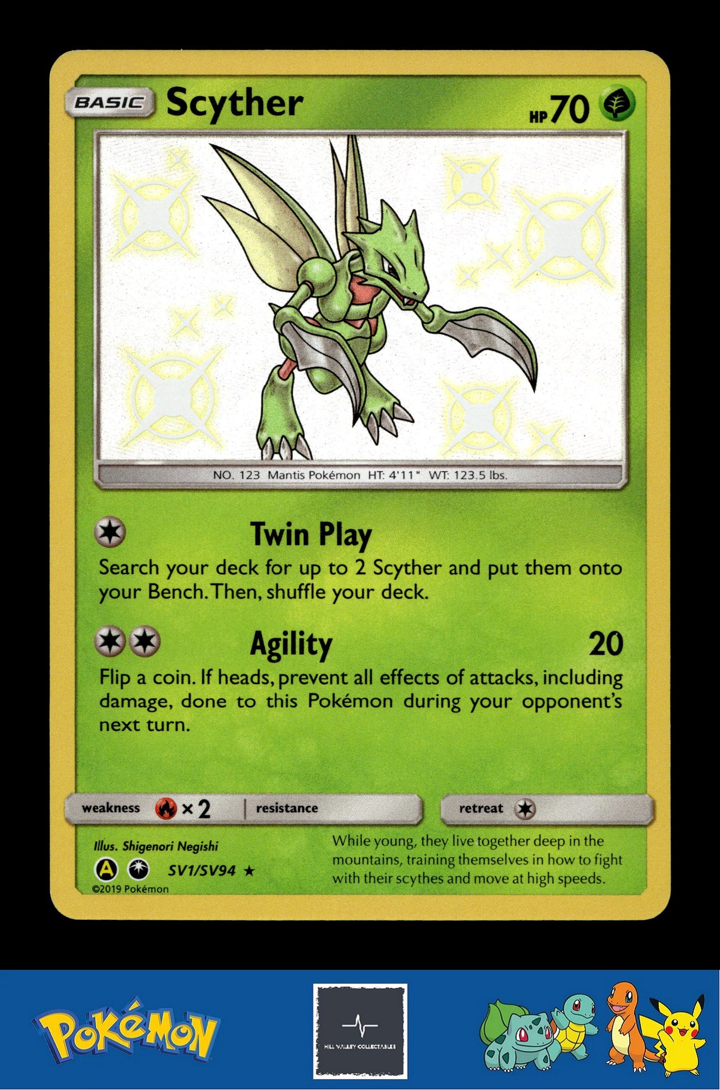 2019 Pokemon SM Hidden Fates SV1/SV94 Scyther