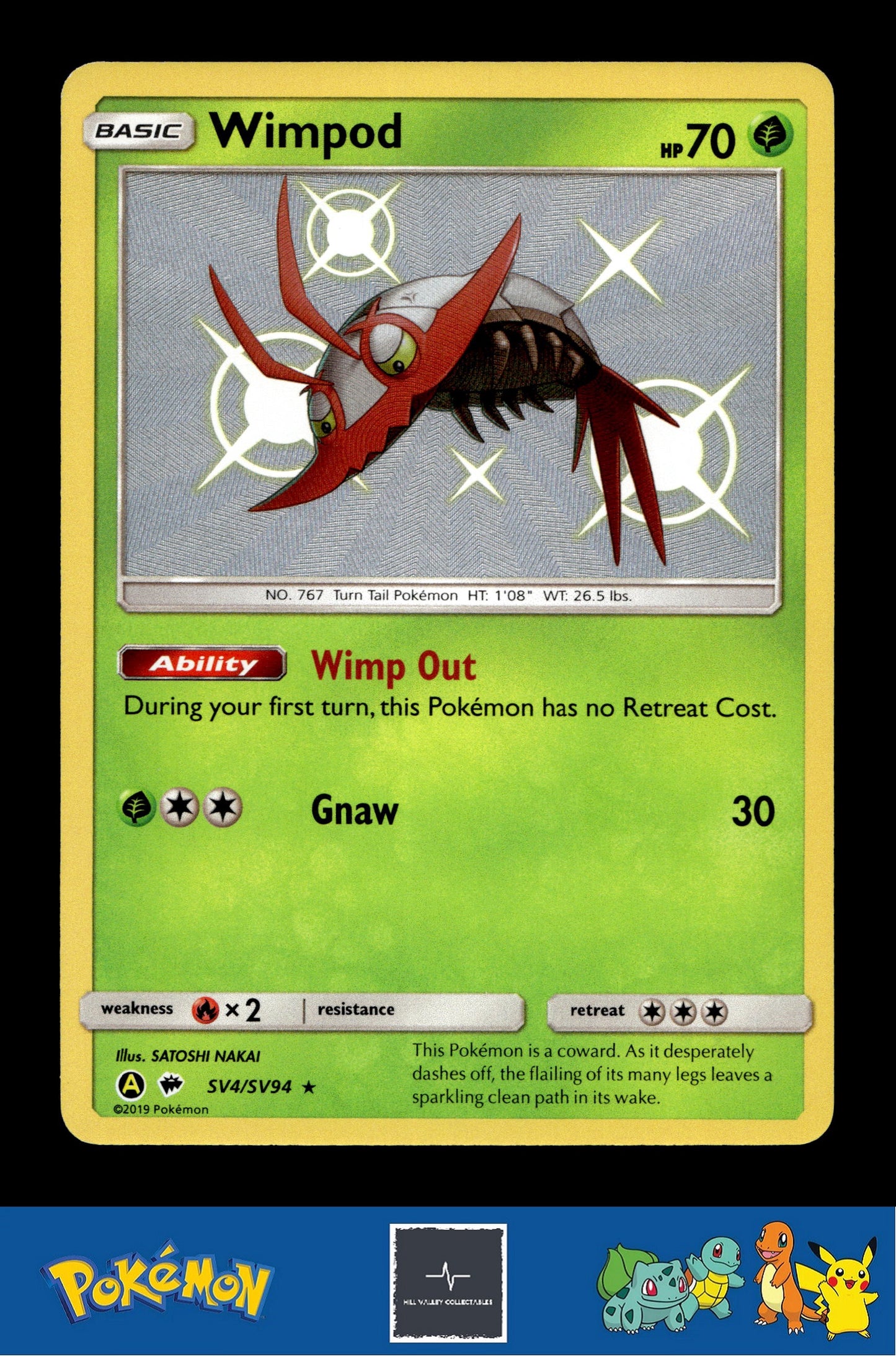 2019 Pokemon SM Hidden Fates SV4/SV94 Wimpod