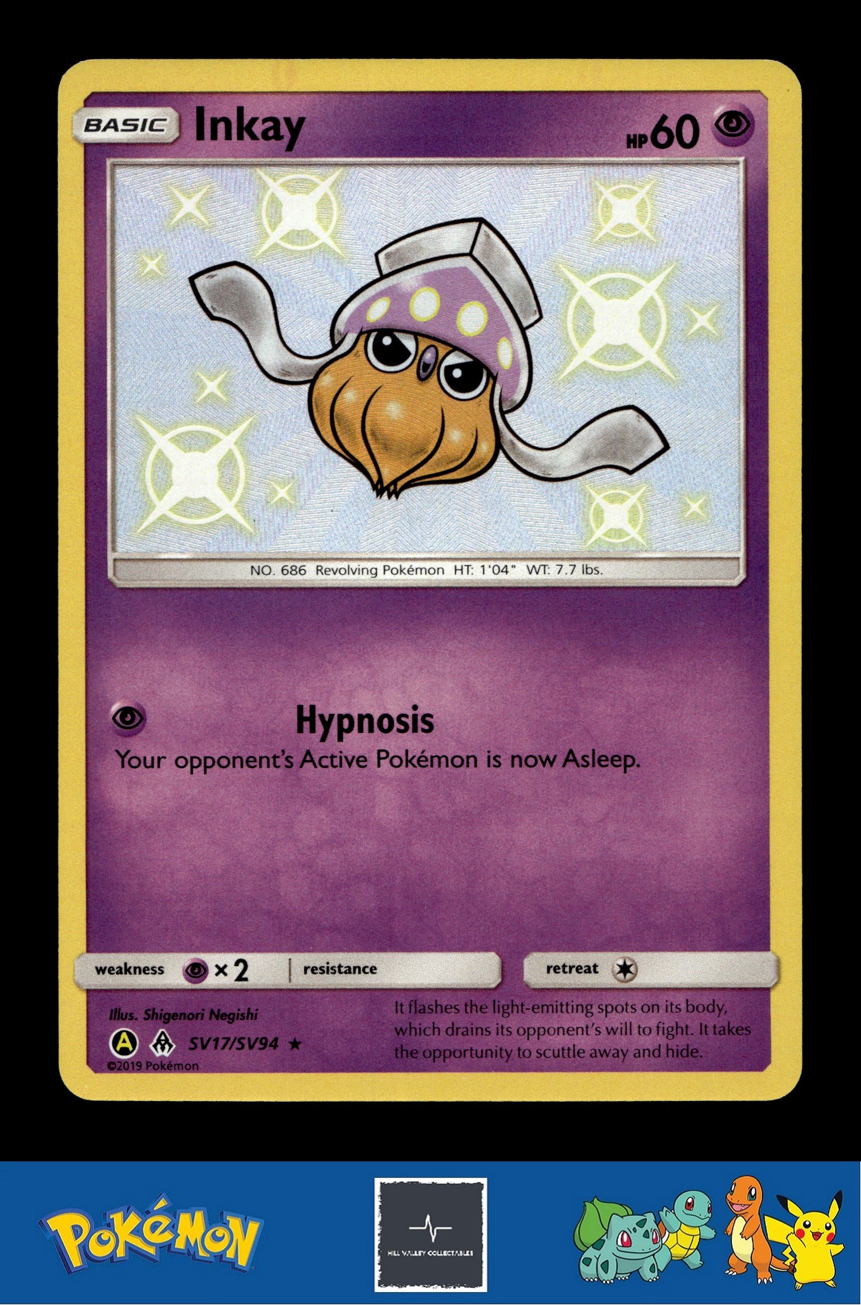 2019 Pokemon SM Hidden Fates SV17/SV94 Inkay