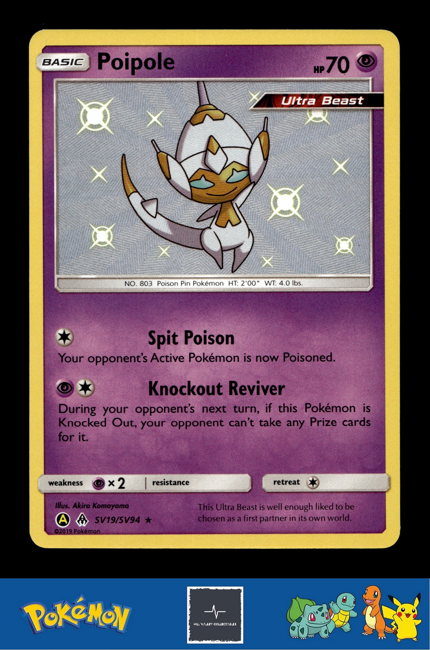2019 Pokemon SM Hidden Fates SV19/SV94 Poipole
