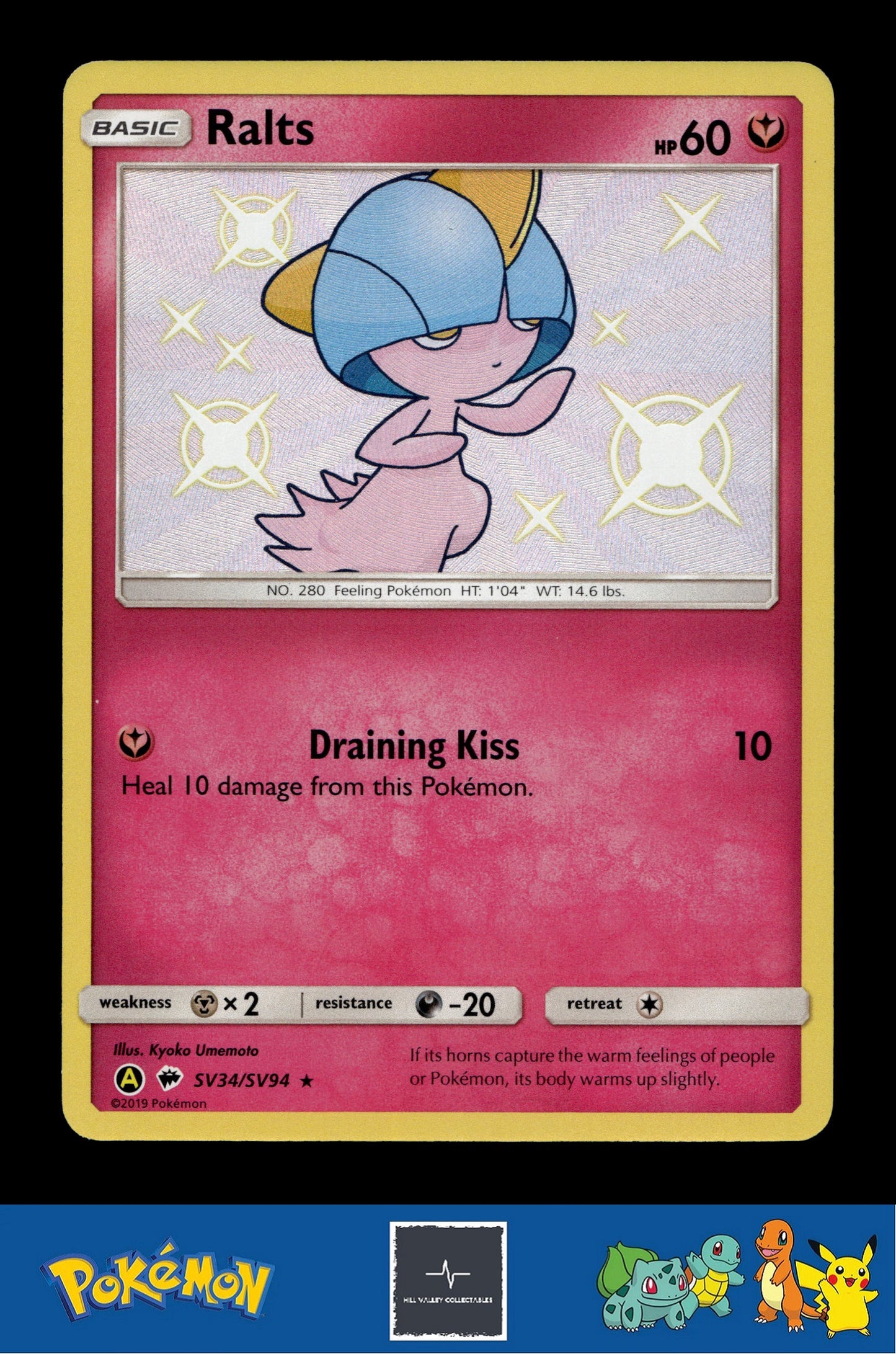 2019 Pokemon SM Hidden Fates SV34/SV94 Ralts