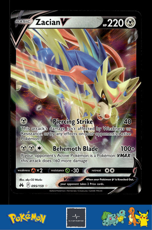2023 Pokemon SWSH Crown Zenith 095/159 Zacian V