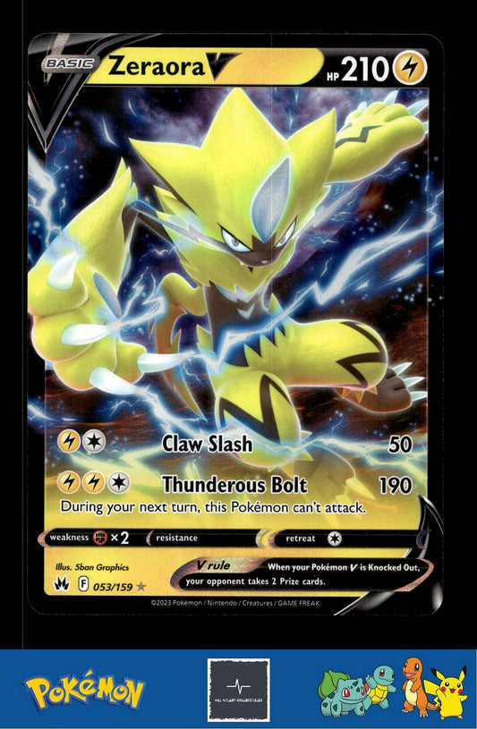 2023 Pokemon SWSH Crown Zenith 053/159 Zeraora V