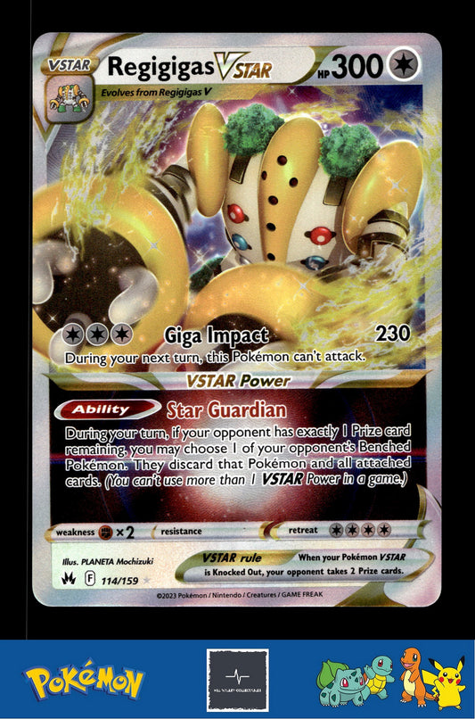 2023 Pokemon SWSH Crown Zenith 114/159 Regigigas Vstar