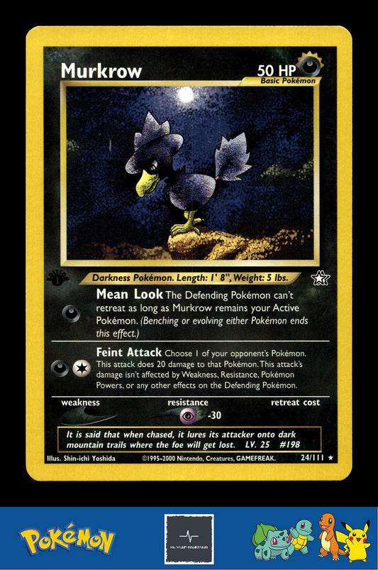 2000 Pokemon WotC Neo Genesis 24/111 Murkrow 1st Ed