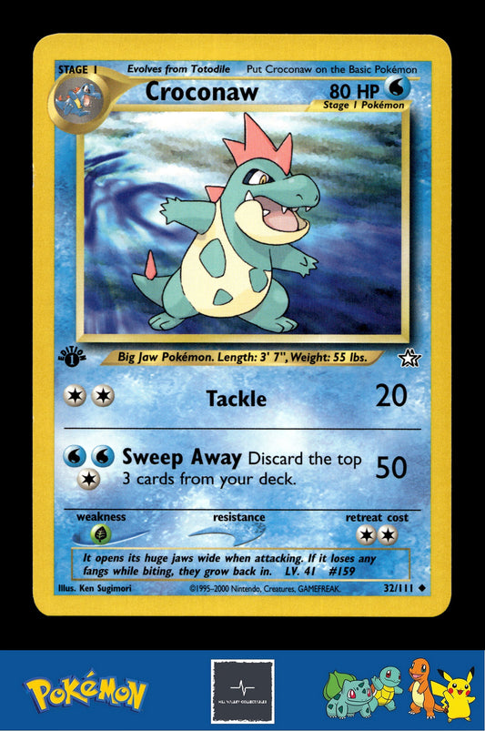 2000 Pokemon WotC Neo Genesis 32/111 Croconaw (Sugimori) 1st Ed
