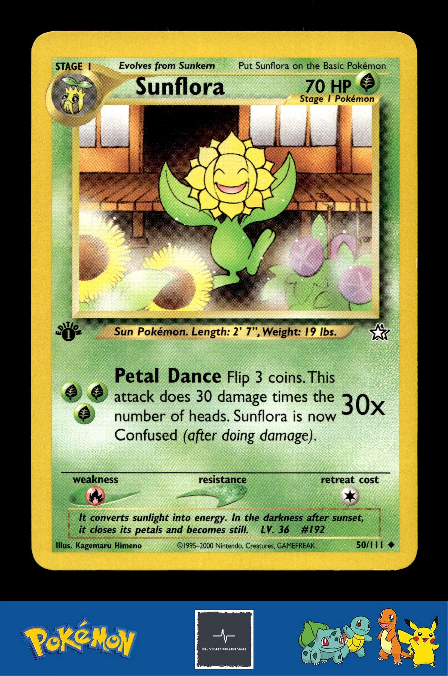 2000 Pokemon WotC Neo Genesis 50/111 Sunflora 1st Ed