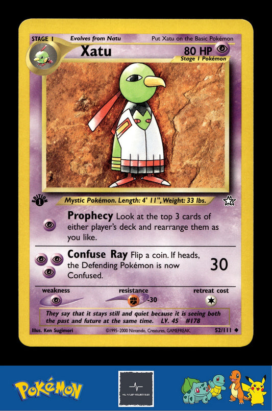 2000 Pokemon WotC Neo Genesis 52/111 Xatu (Sugimori) 1st Ed