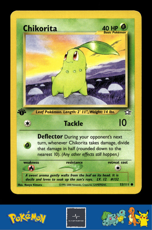 2000 Pokemon WotC Neo Genesis 53/111 Chikorita 1st Ed
