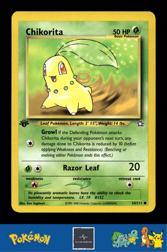 2000 Pokemon WotC Neo Genesis 54/111 Chikorita 1st Ed