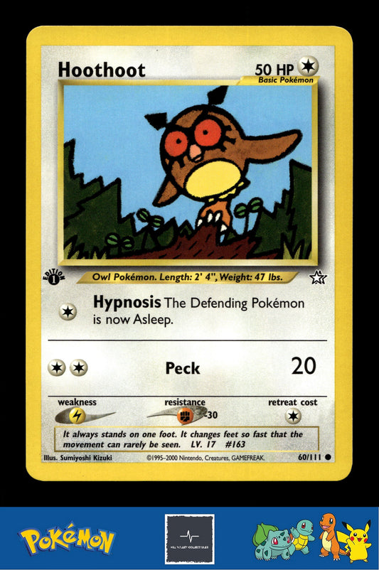 2000 Pokemon WotC Neo Genesis 60/111 Hoothoot 1st Ed