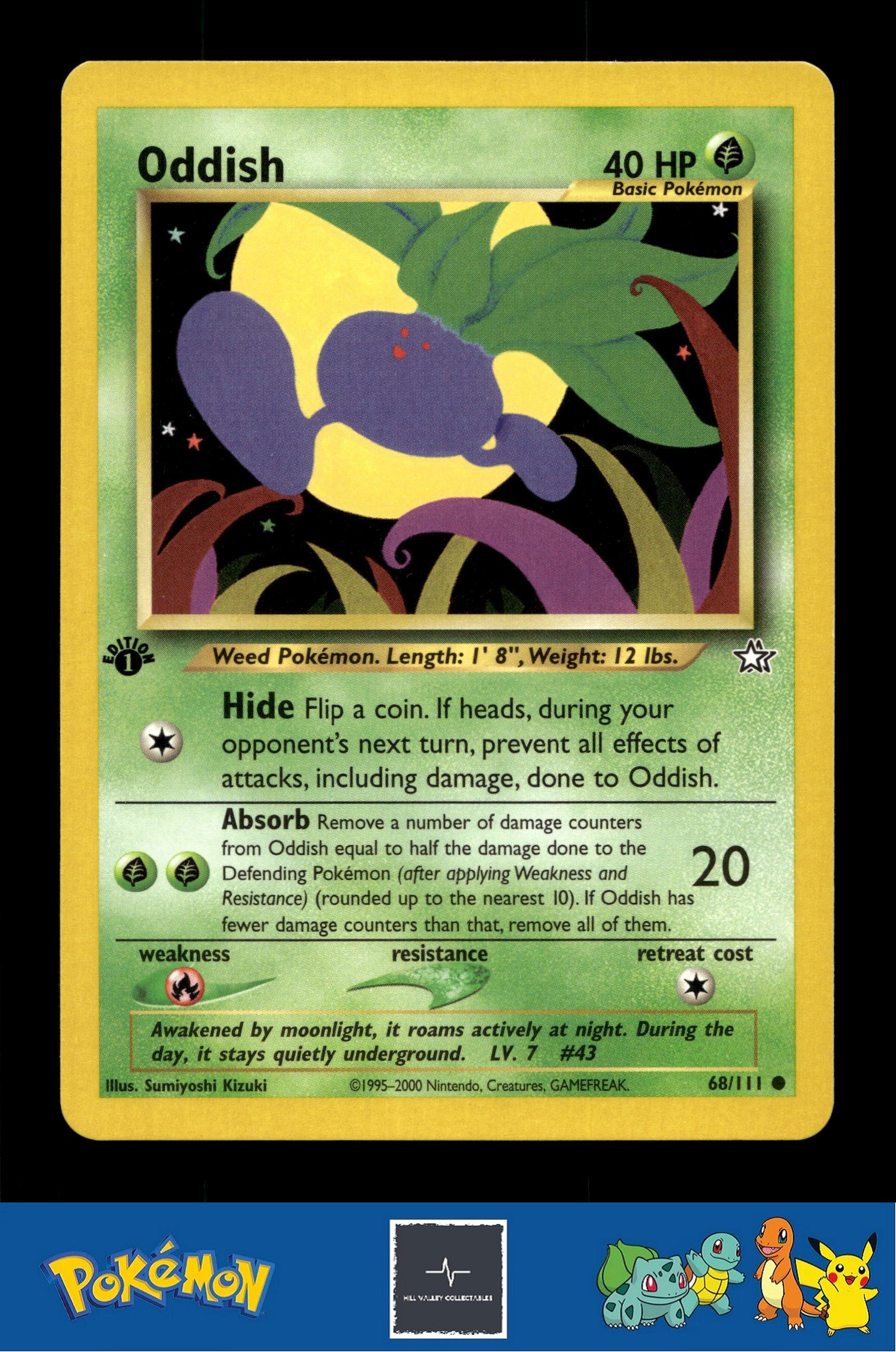 2000 Pokemon WotC Neo Genesis 68/111 Oddish 1st Ed