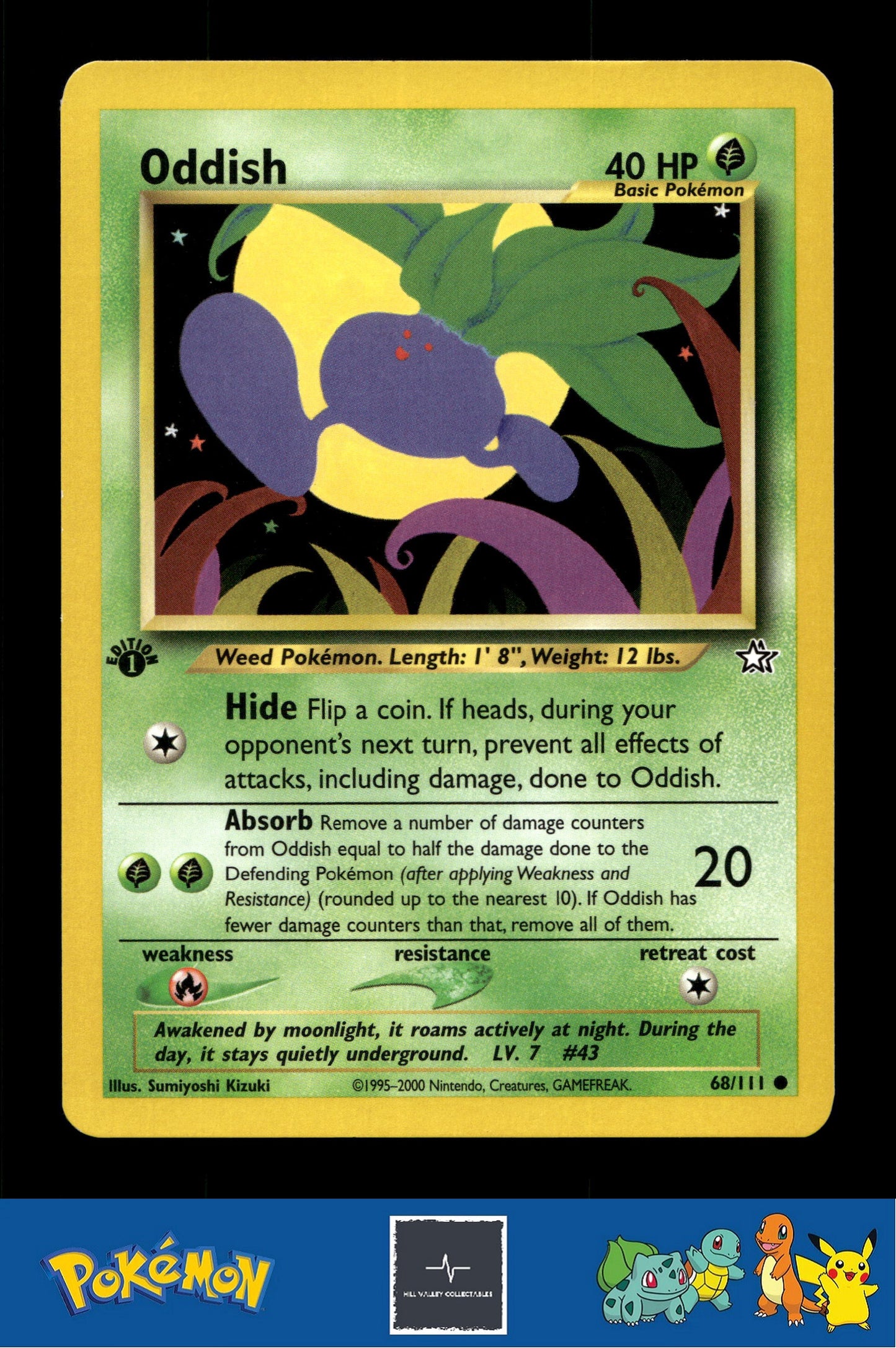 2000 Pokemon WotC Neo Genesis 68/111 Oddish 1st Ed