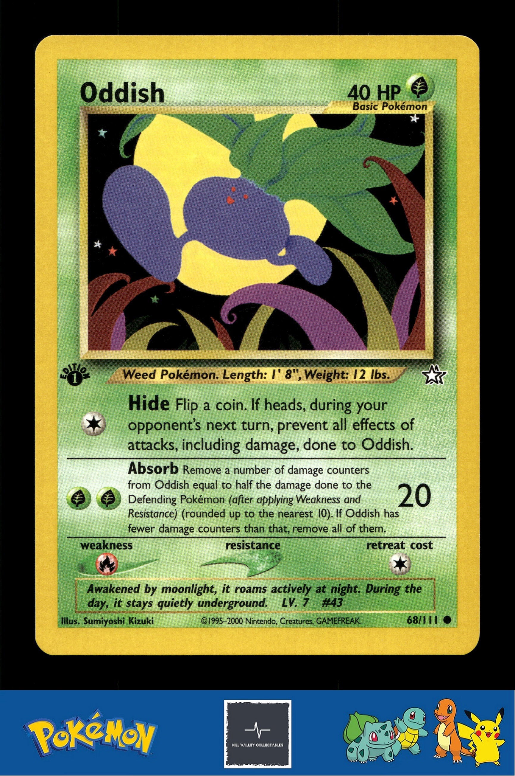 2000 Pokemon WotC Neo Genesis 68/111 Oddish 1st Ed