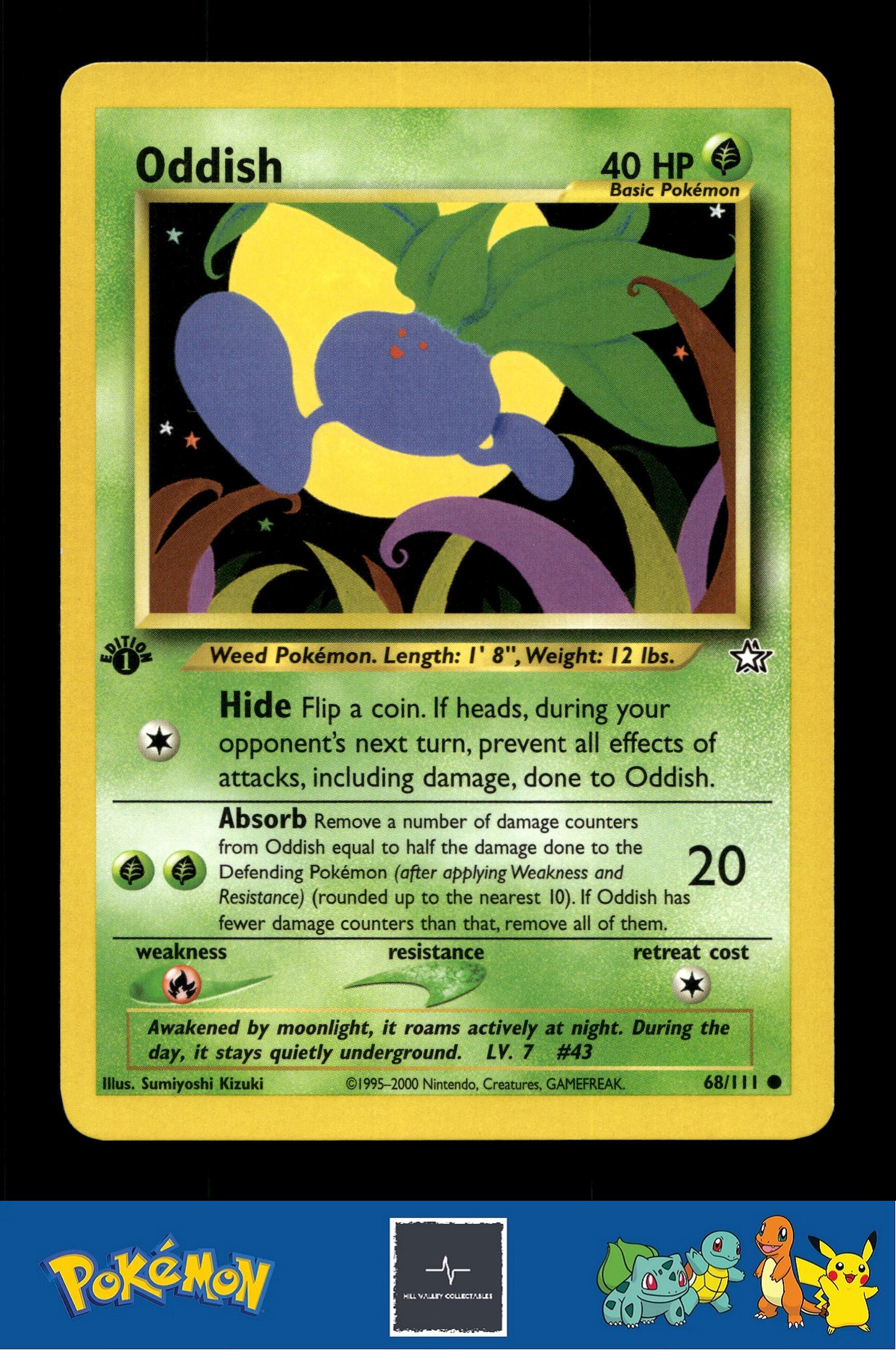 2000 Pokemon WotC Neo Genesis 68/111 Oddish 1st Ed