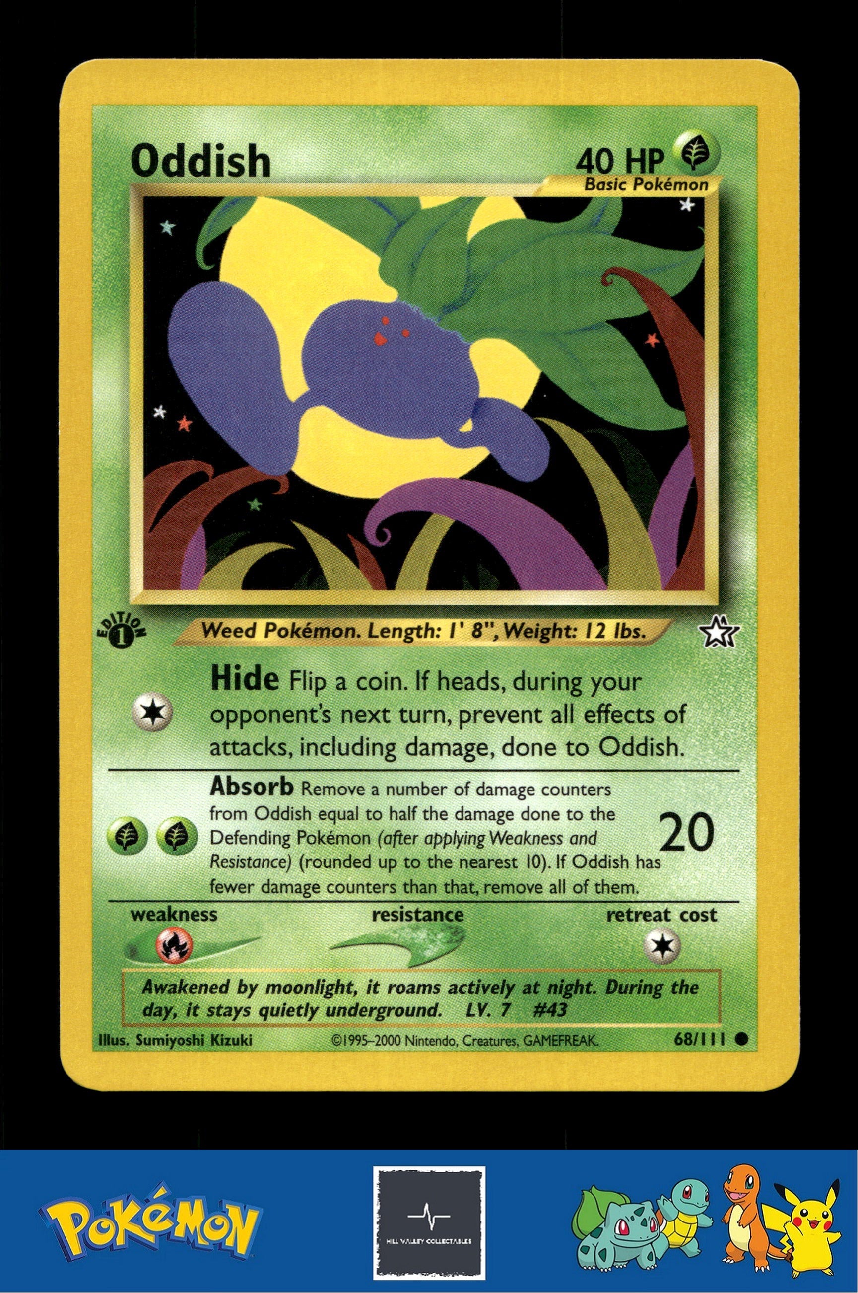 2000 Pokemon WotC Neo Genesis 68/111 Oddish 1st Ed