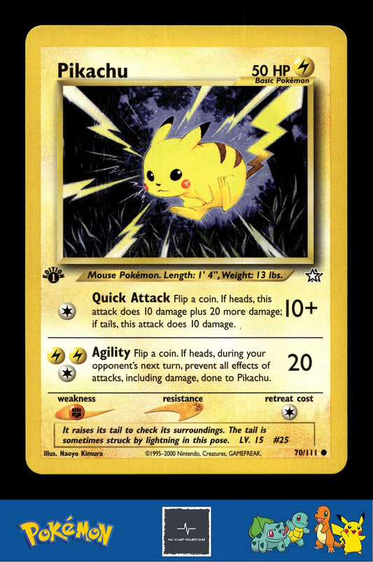2000 Pokemon WotC Neo Genesis 70/111 Pikachu 1st Ed