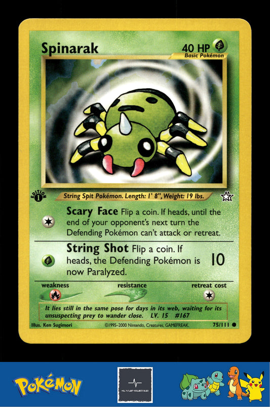 2000 Pokemon WotC Neo Genesis 75/111 Spinarak (Sugimori) 1st Ed