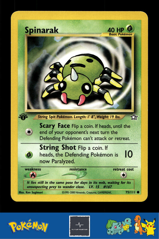 2000 Pokemon WotC Neo Genesis 75/111 Spinarak (Sugimori) 1st Ed