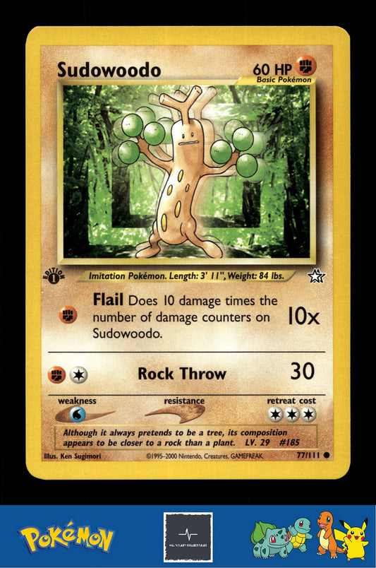 2000 Pokemon WotC Neo Genesis 77/111 Sudowoodo (Sugimori) 1st Ed