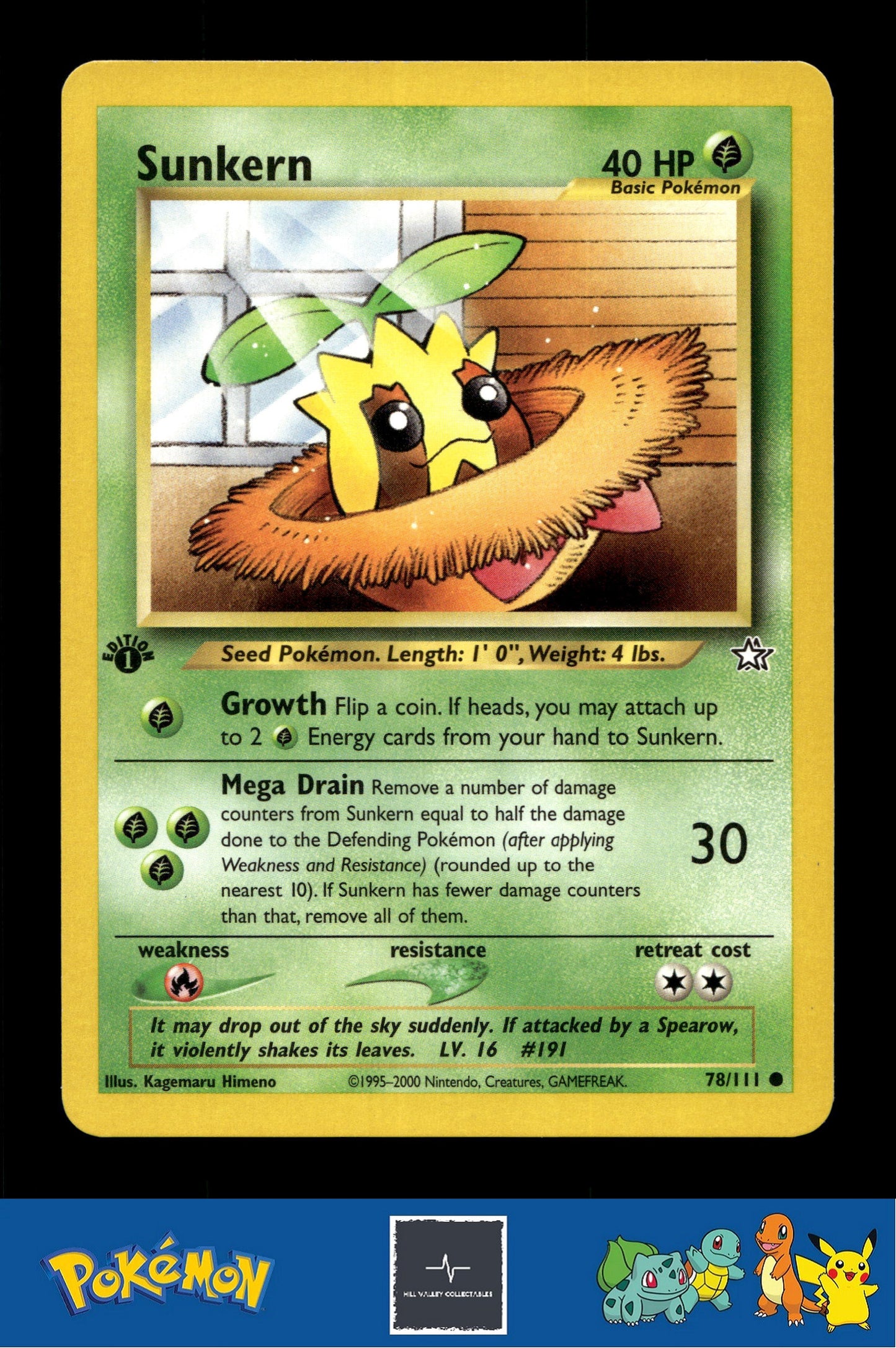 2000 Pokemon WotC Neo Genesis 78/111 Sunkern 1st Ed