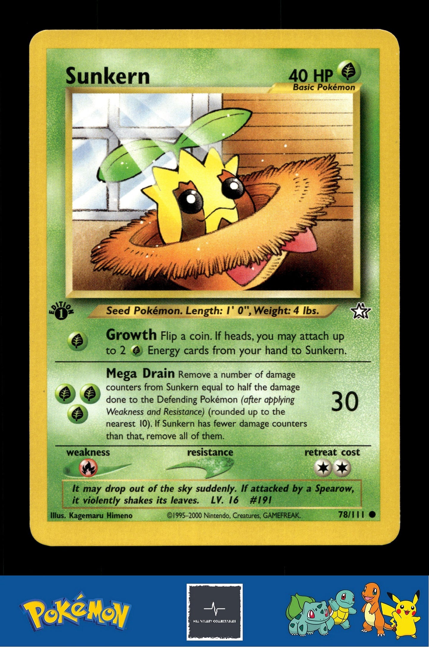 2000 Pokemon WotC Neo Genesis 78/111 Sunkern 1st Ed