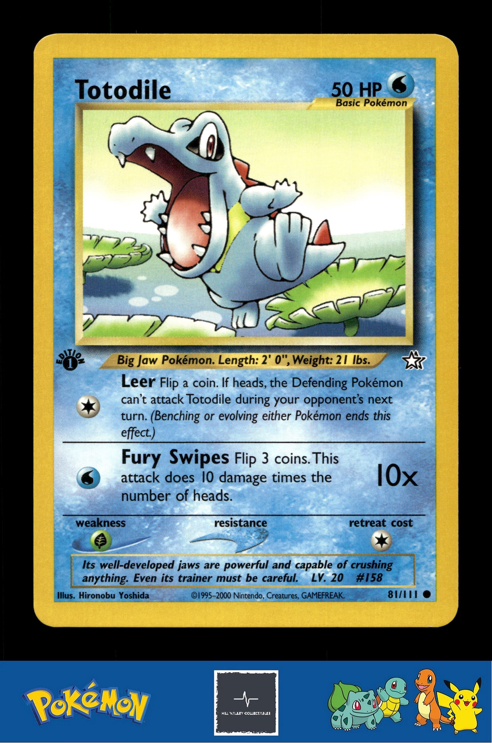 2000 Pokemon WotC Neo Genesis 81/111 Totodile 1st Ed