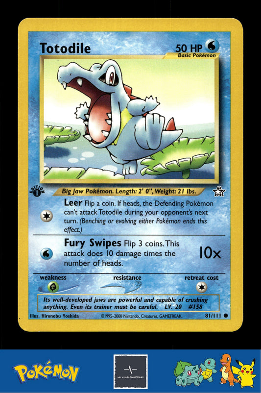 2000 Pokemon WotC Neo Genesis 81/111 Totodile 1st Ed
