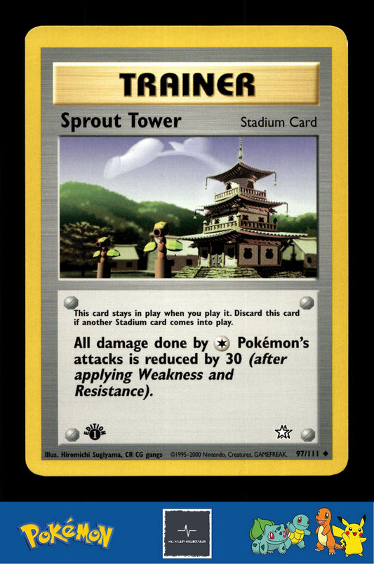 2000 Pokemon WotC Neo Genesis 97/111 Sprout Tower 1st Ed