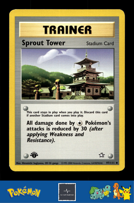 2000 Pokemon WotC Neo Genesis 97/111 Sprout Tower 1st Ed