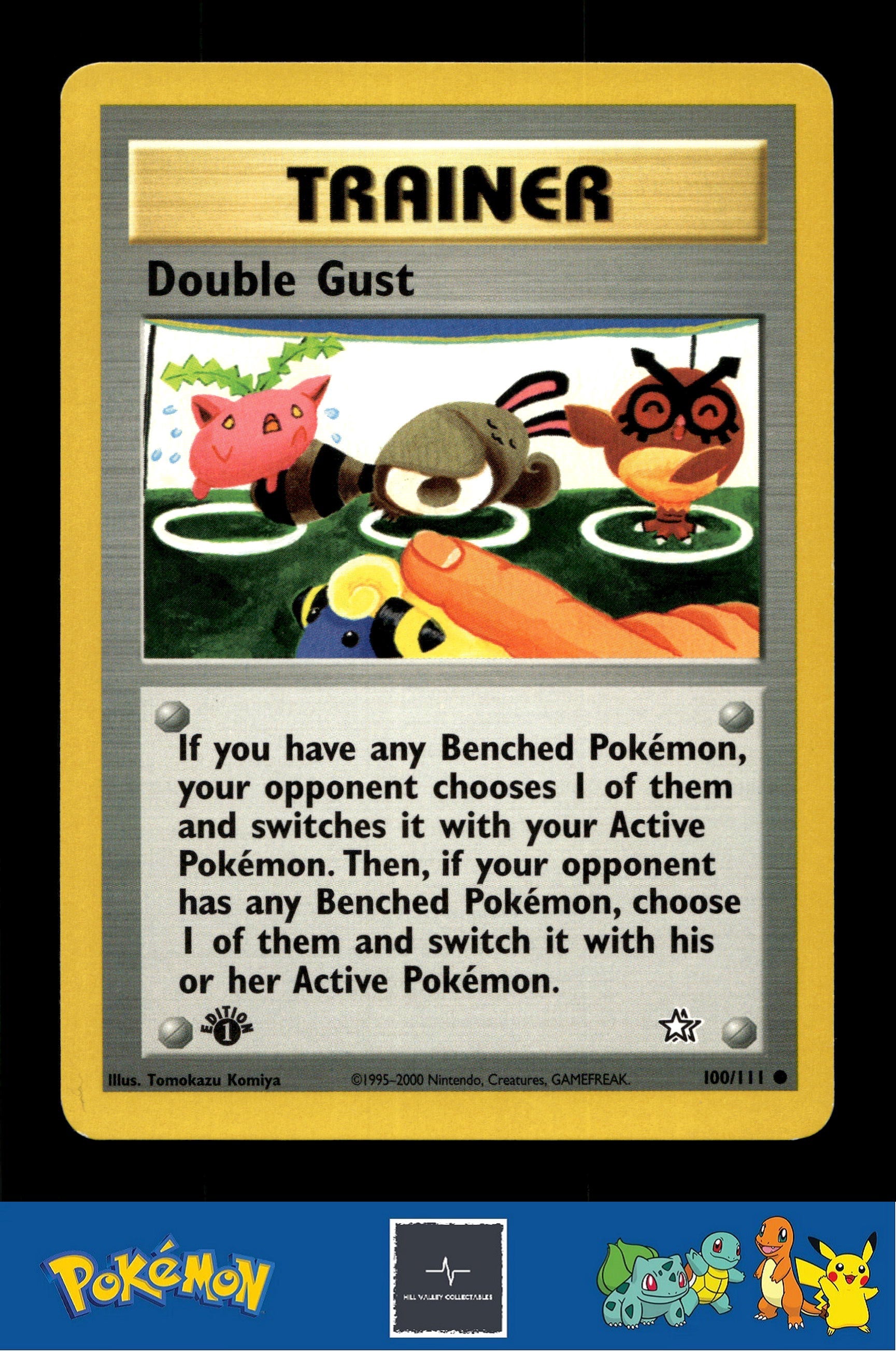 2000 Pokemon WotC Neo Genesis 100/111 Double Gust (Komiya) 1st Ed