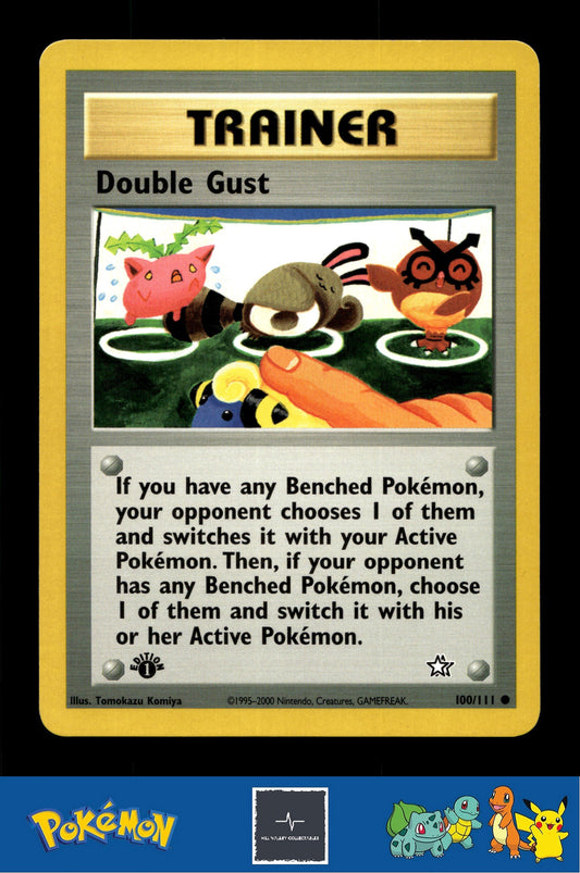 2000 Pokemon WotC Neo Genesis 100/111 Double Gust (Komiya) 1st Ed