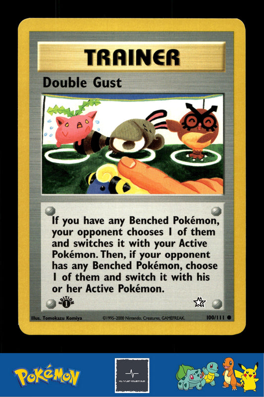 2000 Pokemon WotC Neo Genesis 100/111 Double Gust (Komiya) 1st Ed