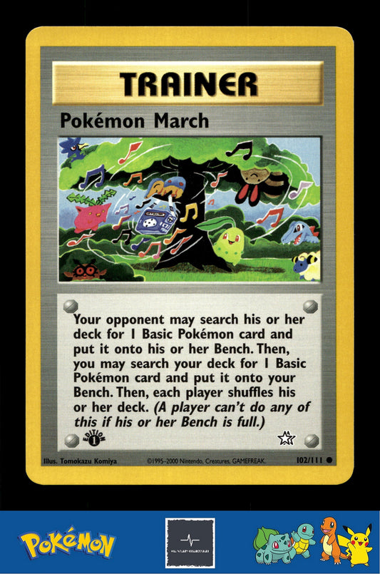 2000 Pokemon WotC Neo Genesis 102/111 Pokemon March (Komiya) 1st Ed