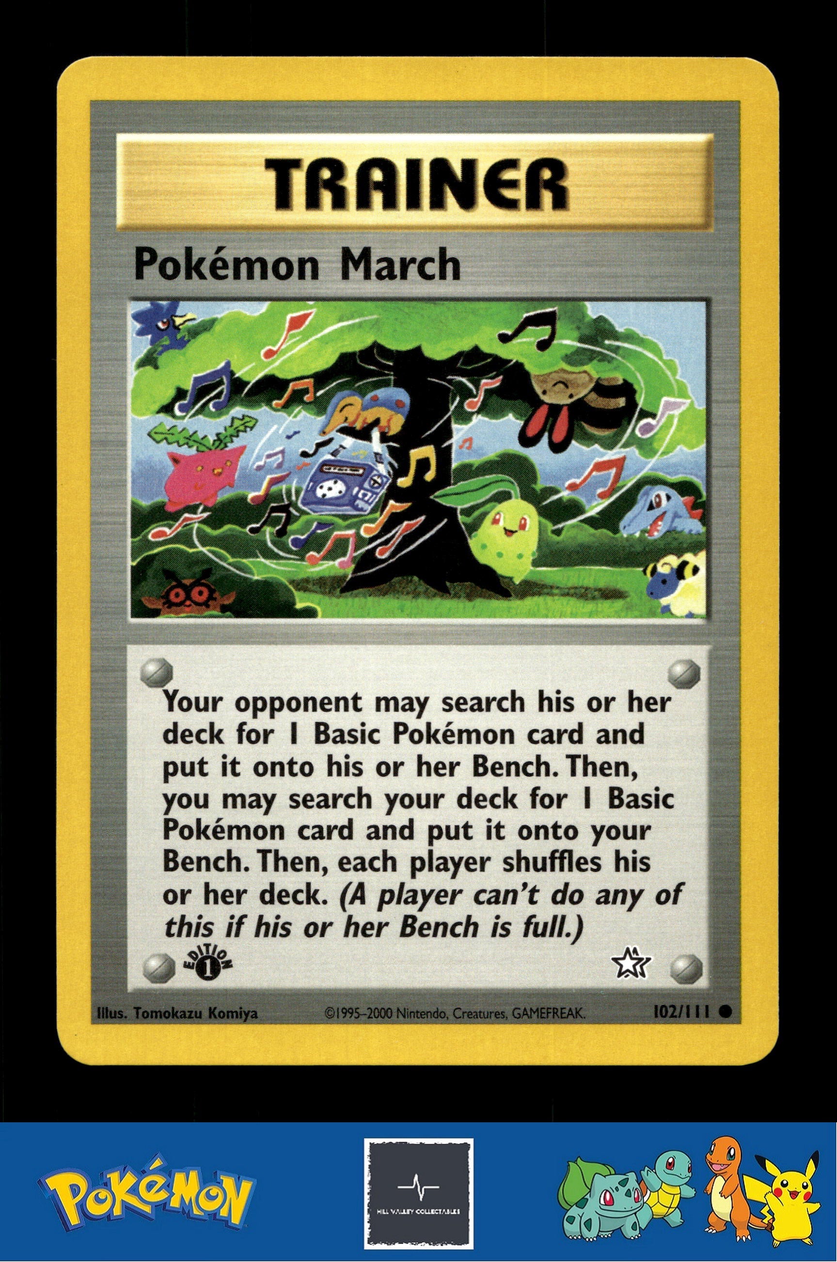 2000 Pokemon WotC Neo Genesis 102/111 Pokemon March (Komiya) 1st Ed