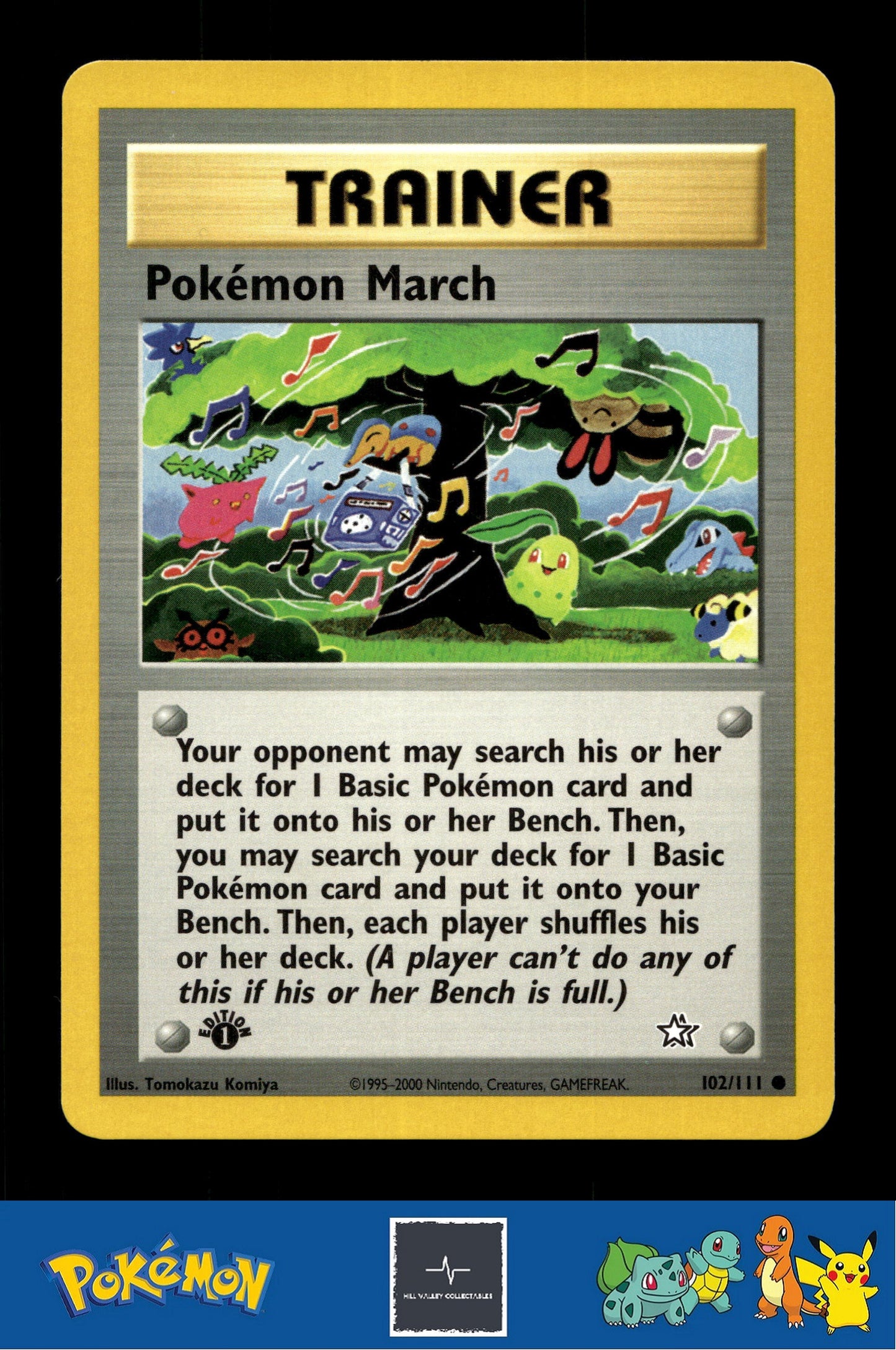2000 Pokemon WotC Neo Genesis 102/111 Pokemon March (Komiya) 1st Ed