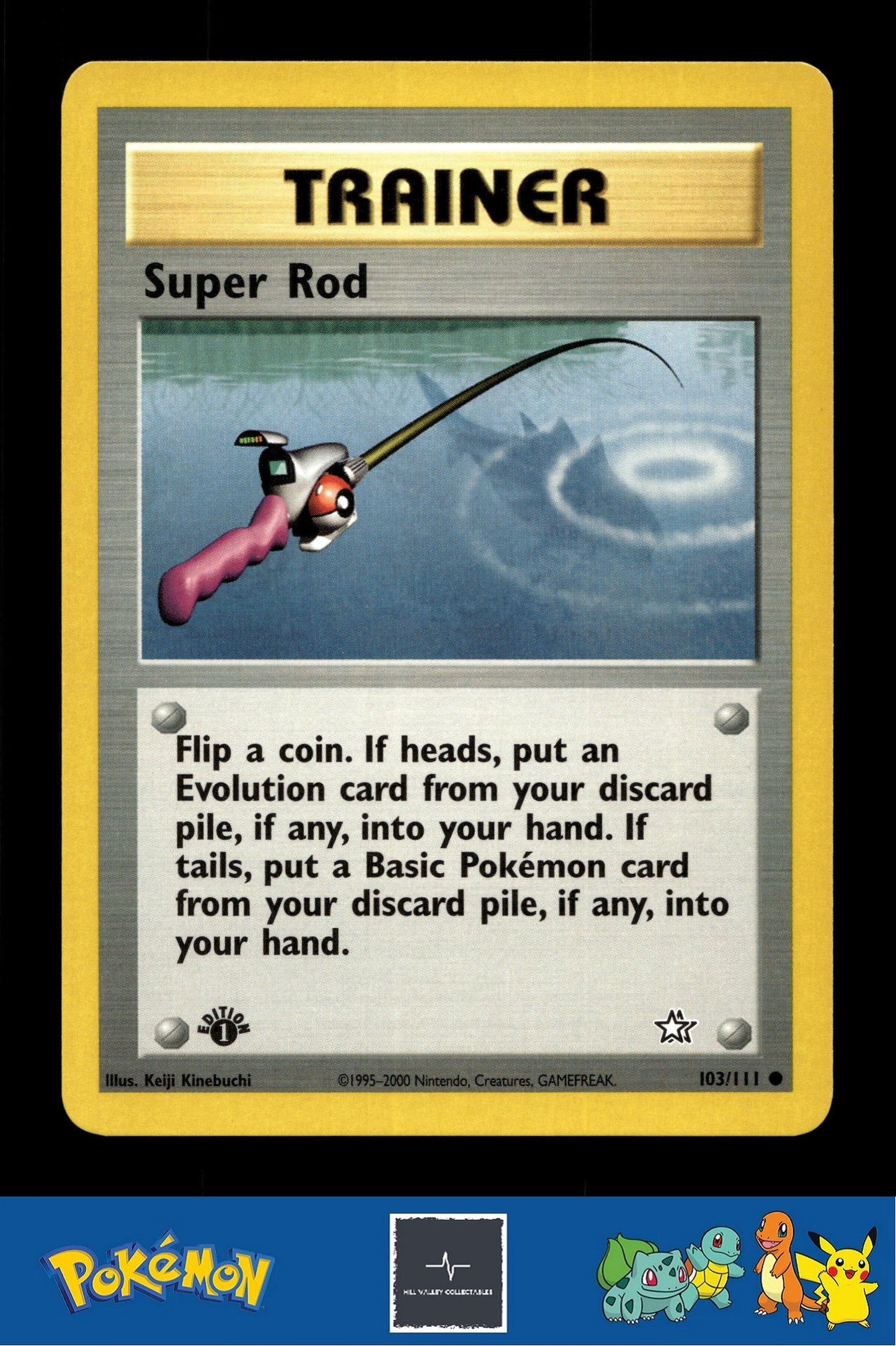 2000 Pokemon WotC Neo Genesis 103/111 Super Rod 1st Ed
