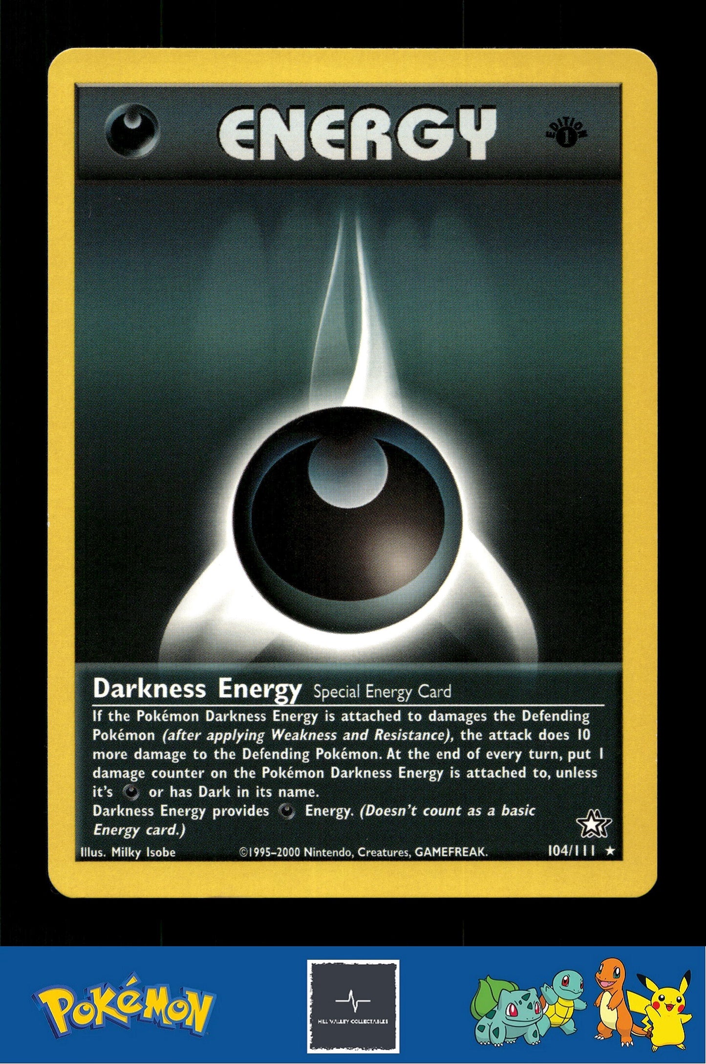 2000 Pokemon WotC Neo Genesis 104/111 Darkness Energy 1st Ed