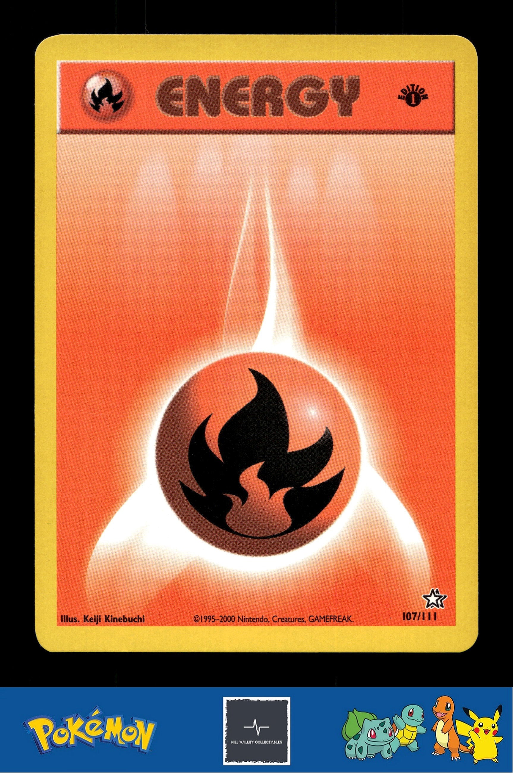 2000 Pokemon WotC Neo Genesis 107/111 Fire Energy 1st Ed