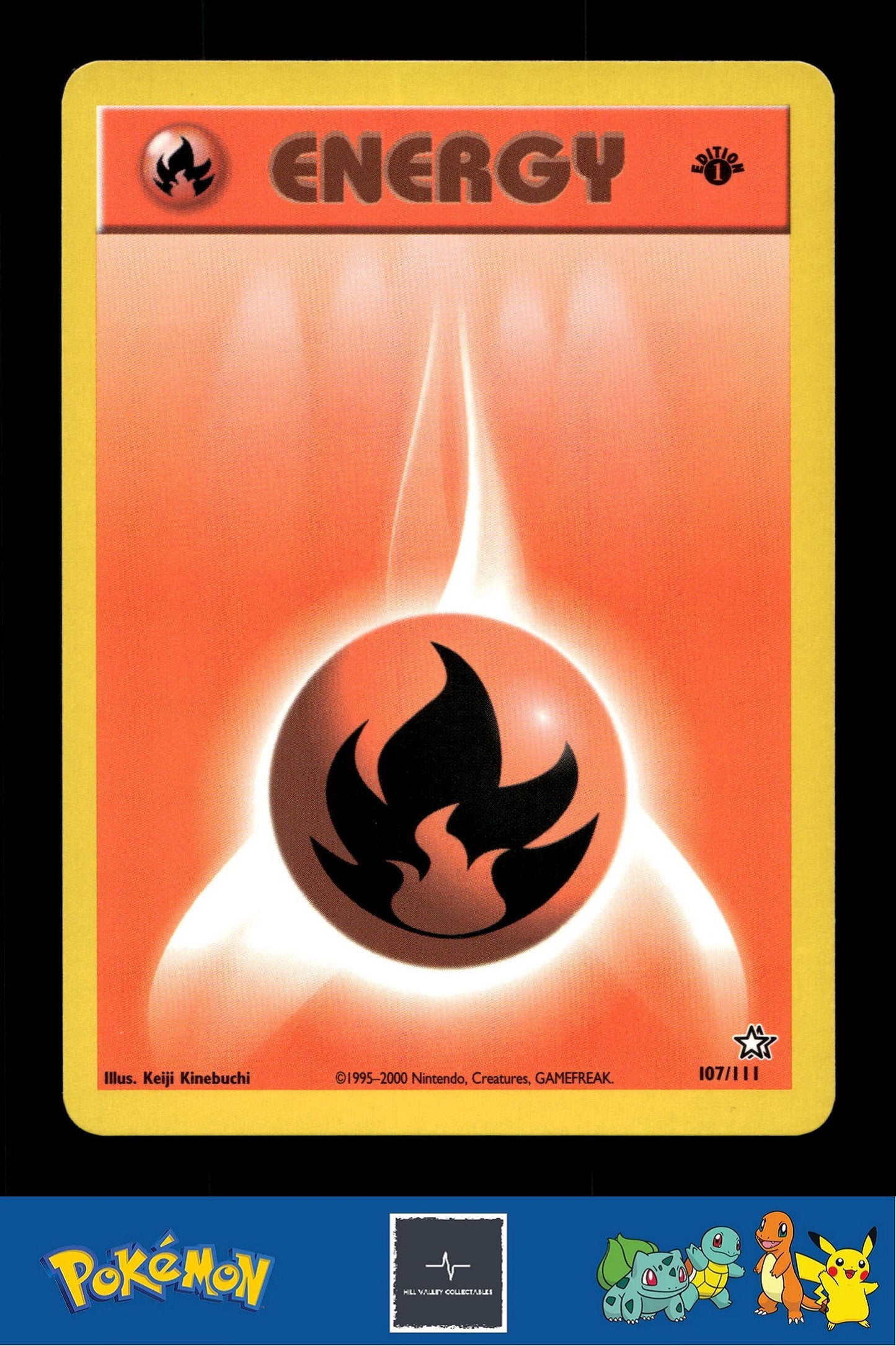 2000 Pokemon WotC Neo Genesis 107/111 Fire Energy 1st Ed