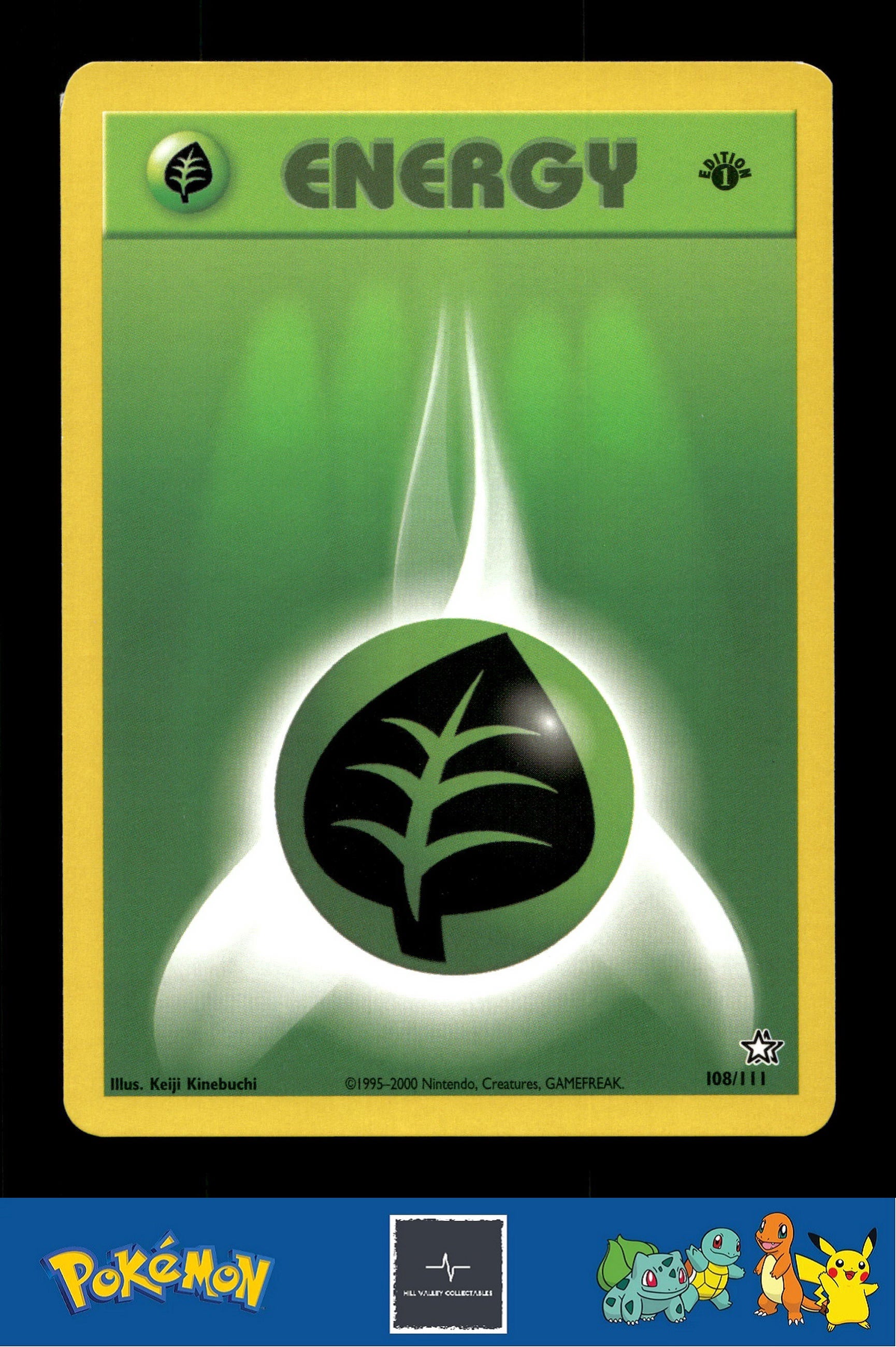 2000 Pokemon WotC Neo Genesis 108/111 Grass Energy 1st Ed